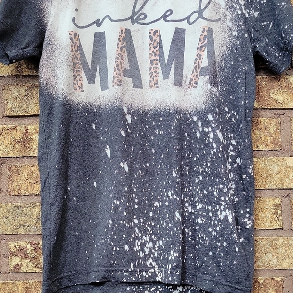 Bella Canvas Gray Inked Mama Graphic T-Shirt Size Medium - Picture 6 of 6